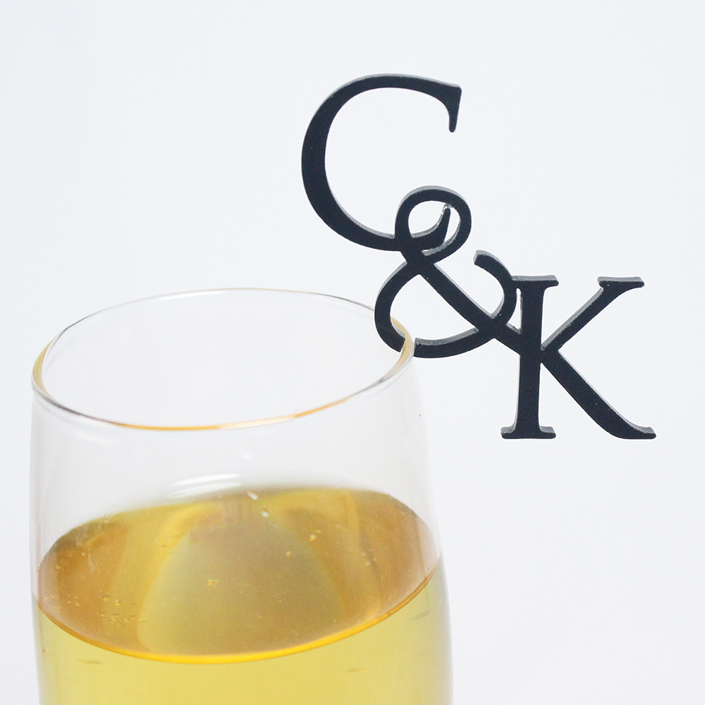 Cocktail Recipe Book - 15/40/100 قطعة من علامات الأحرف الأولى
