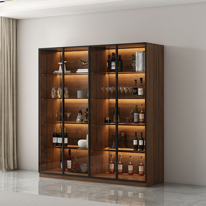 Home Bar Lounge - خزانة بار عصرية بتصميم أنيق، رفوف