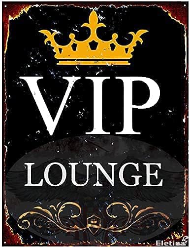 Home Bar Lounge - لافتة معدنية للديكور بتصميم VIP Lounge،