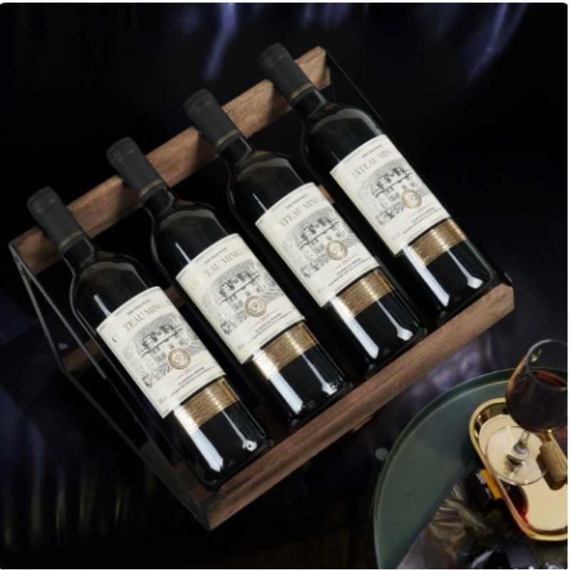 رف خشبي للنبيذ للبار المنزلي،  - مراجعة Home Bar Shelves وسعره