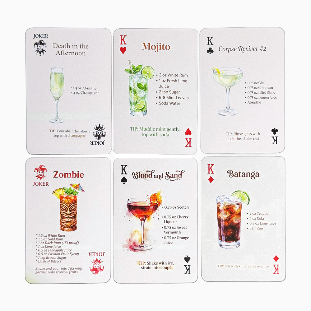 مجموعة من 54 بطاقة تحتوي على و - مراجعة Cocktail Recipe Book وسعره