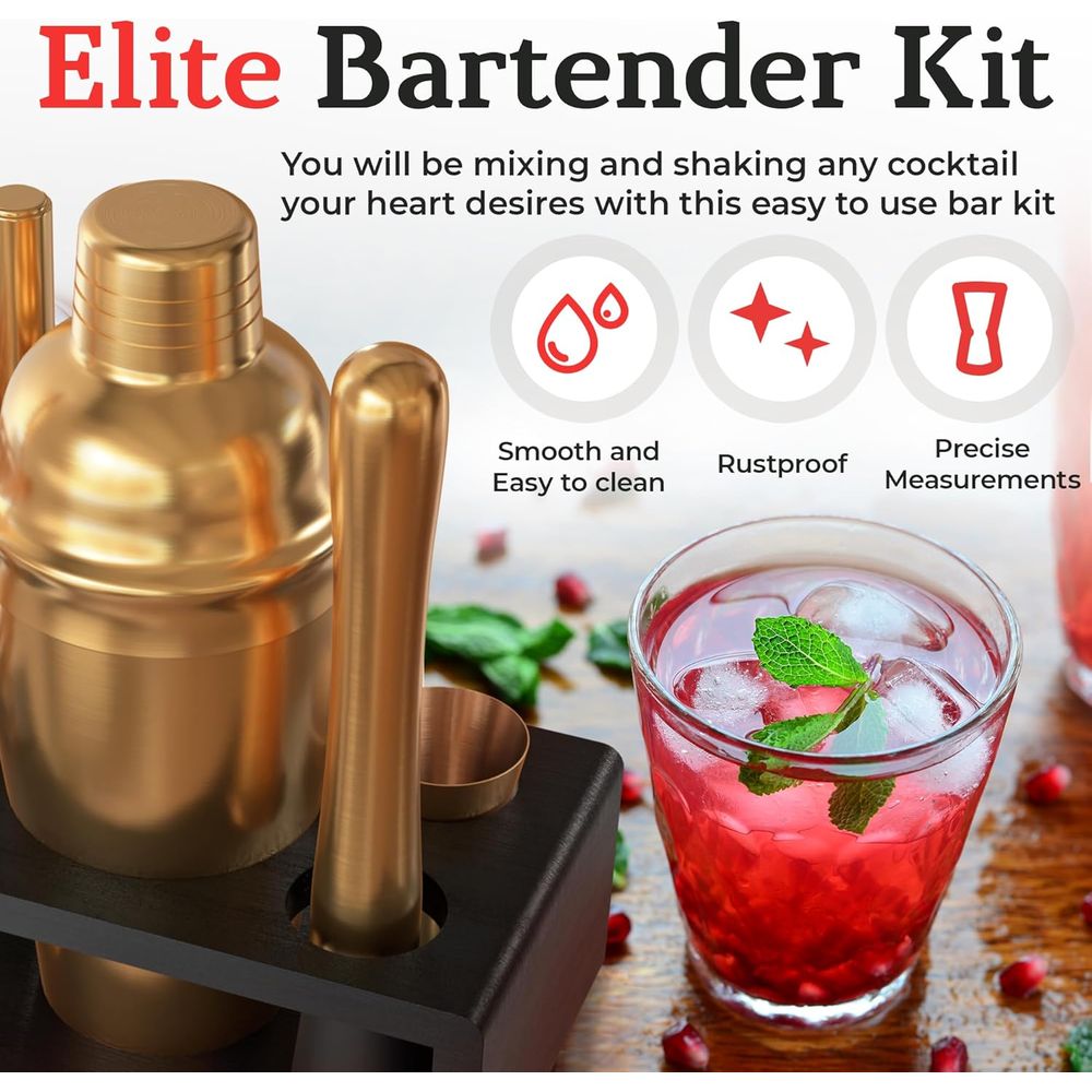 طقم خلاط الكوكتيل: مجموعة أدوا - مراجعة Cocktail Recipe Book وسعره