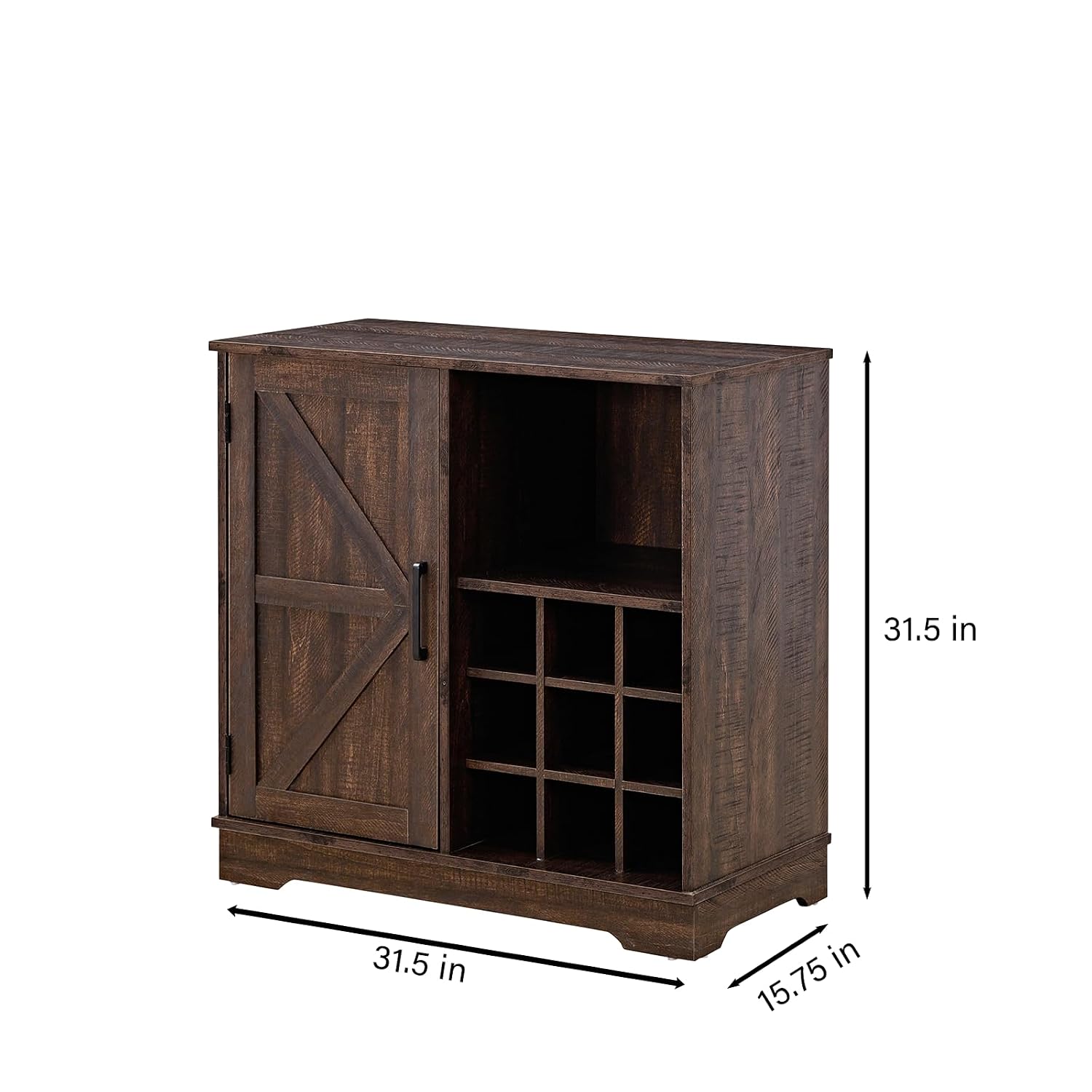خزانة بار بتصميم ريفي، رف نبيذ - مراجعة Home Bar Shelves وسعره