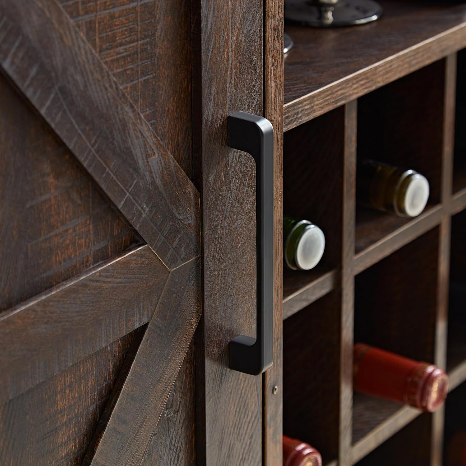 خزانة بار بتصميم ريفي، رف نبيذ - مراجعة Home Bar Shelves وسعره