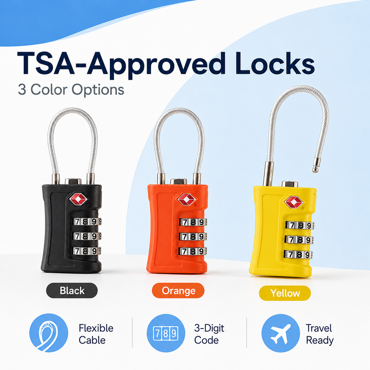 قفل أمتعة معتمد من TSA، قفل بك - مراجعة Home Bargains وسعره