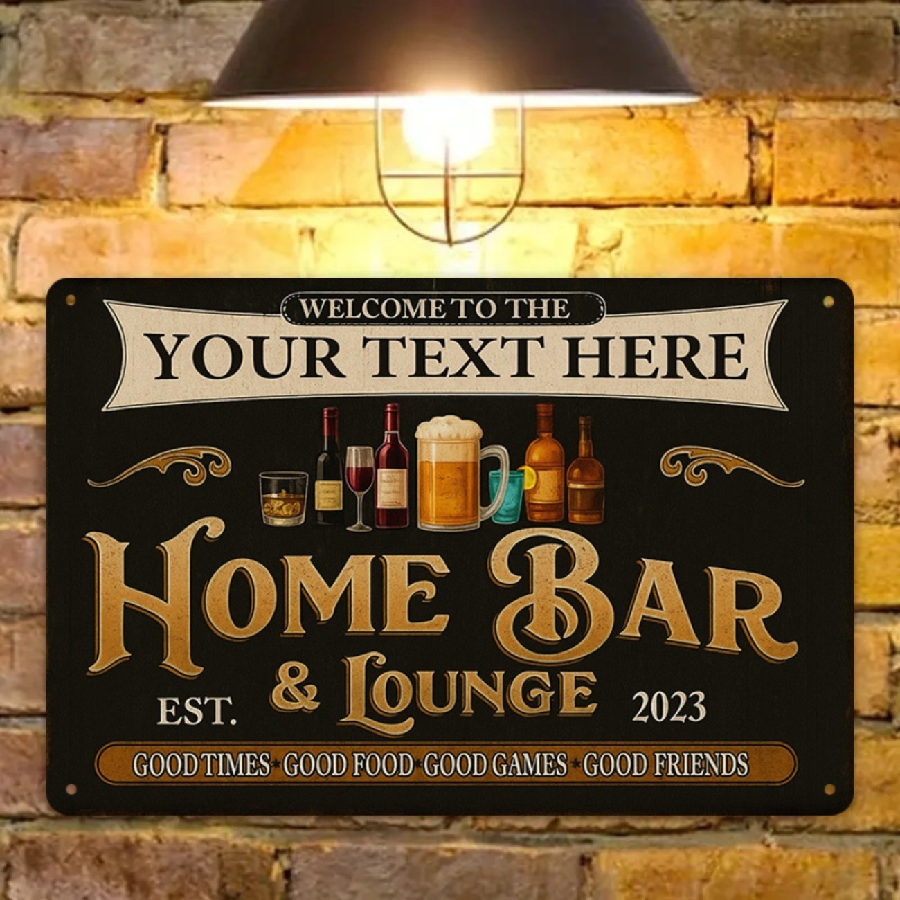 لافتة معدنية مخصصة بتصميم عتيق - مراجعة Home Bar Lounge وسعره