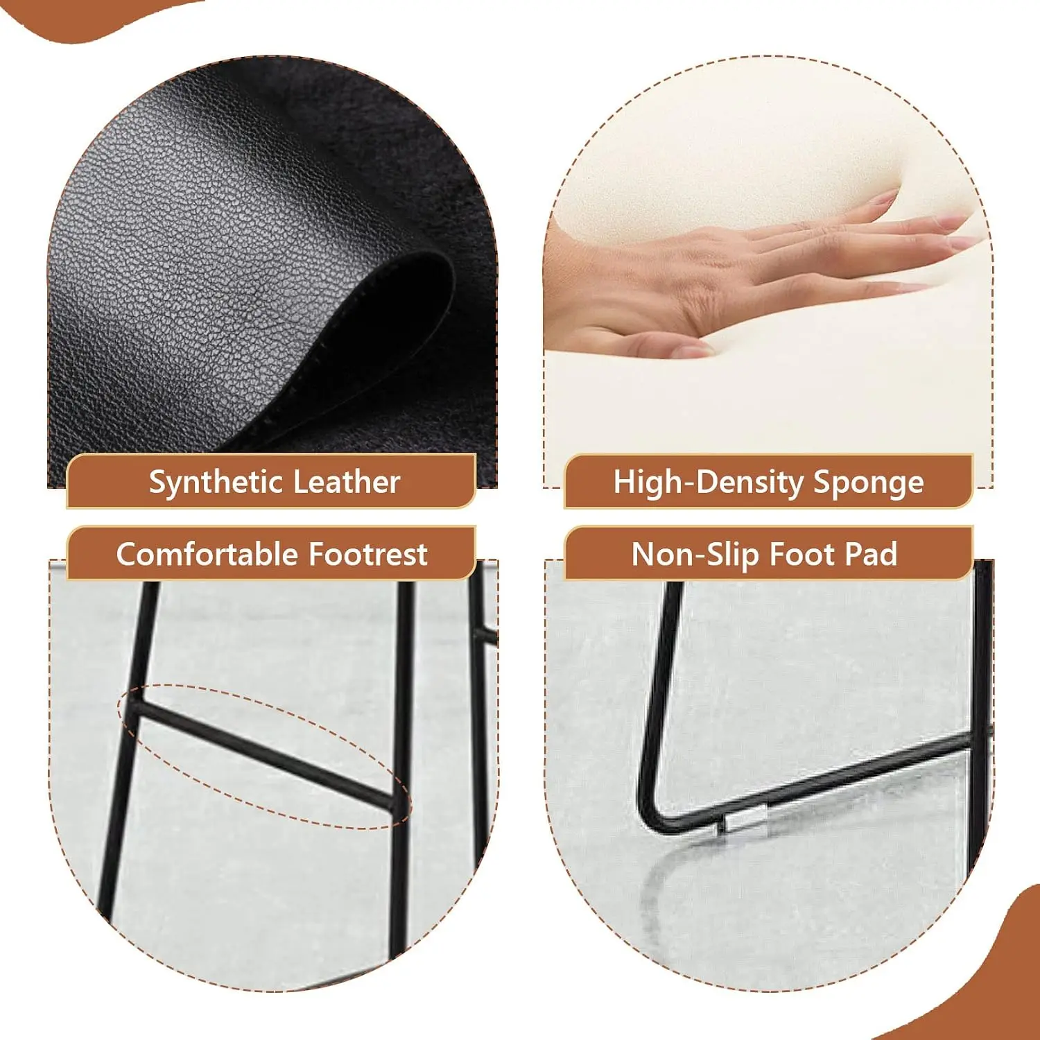 كراسي بار صناعية من الجلد الصن - مراجعة Home Bar Stools وسعره