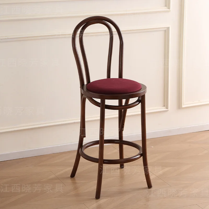 كرسي بار خشبي صلب بتصميم عتيق  - مراجعة Home Bar Lounge وسعره