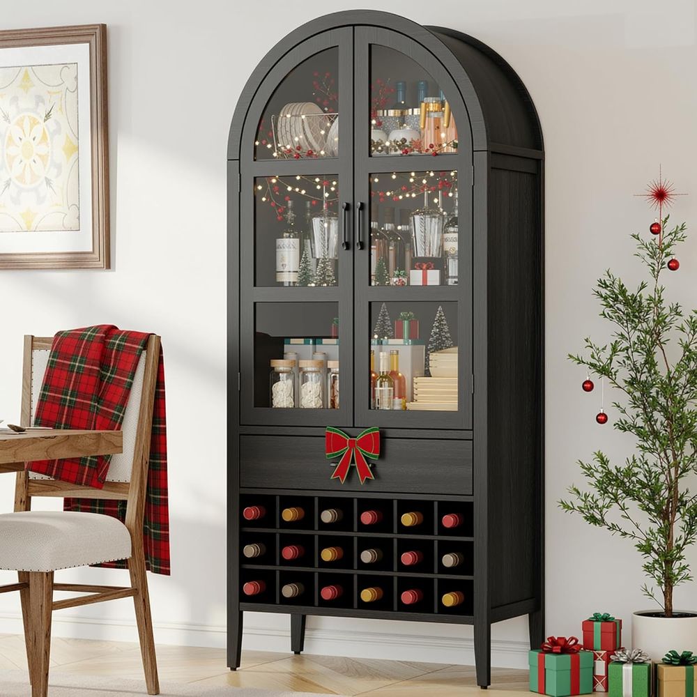خزانة بار نبيذ مقوسة بارتفاع 7 - مراجعة Home Bar Shelves وسعره