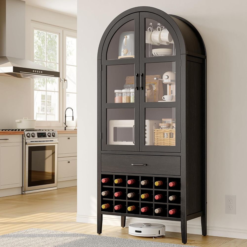 خزانة بار نبيذ مقوسة بارتفاع 7 - مراجعة Home Bar Shelves وسعره
