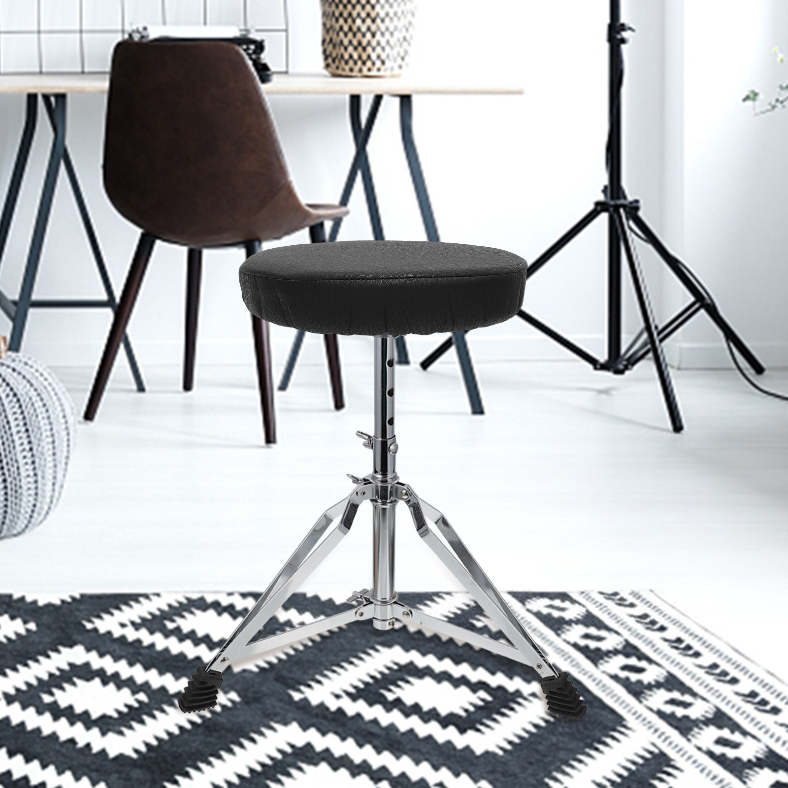 غطاء مقعد دائري أسود مرن لكرسي - مراجعة Home Bar Stools وسعره